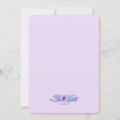 ピンク招待状 招待状 (裏面)