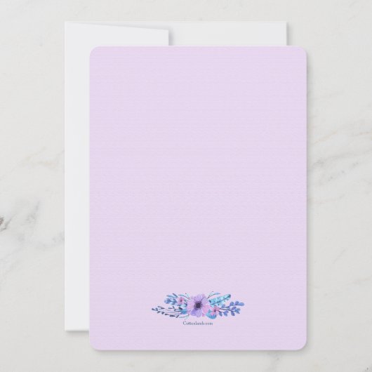 ピンク招待状 招待状 (裏面)