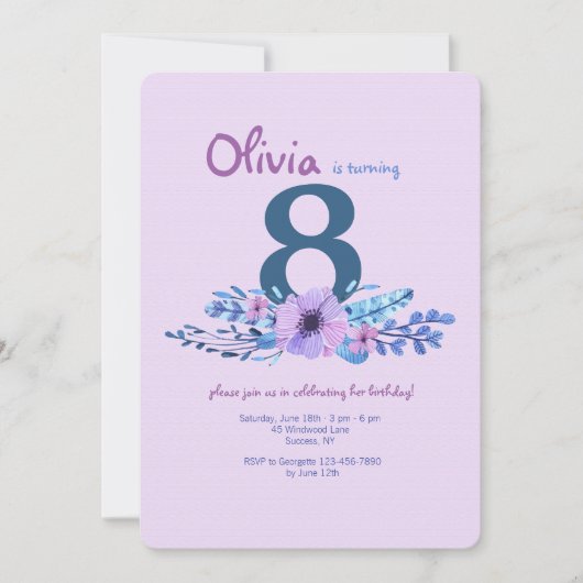 ピンク招待状 招待状 (正面)