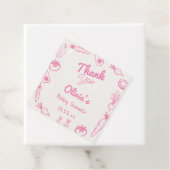 ピンク描の地元で育った赤んガーリー坊ガールシャワー フェイバータグ (インサイチュ)