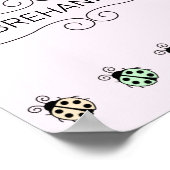 ピンク数々ののポスタ縁どーにラディバグ ポスター (角)