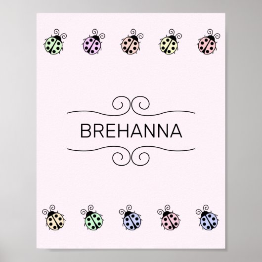 ピンク数々ののポスタ縁どーにラディバグ ポスター (正面)