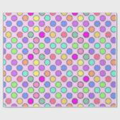 ピンク数々のの背景に色の淡い色の水玉模様 ラッピングペーパー (フラット)