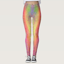 ピンク数々の色のPythonヘビプリント女性 レギンス