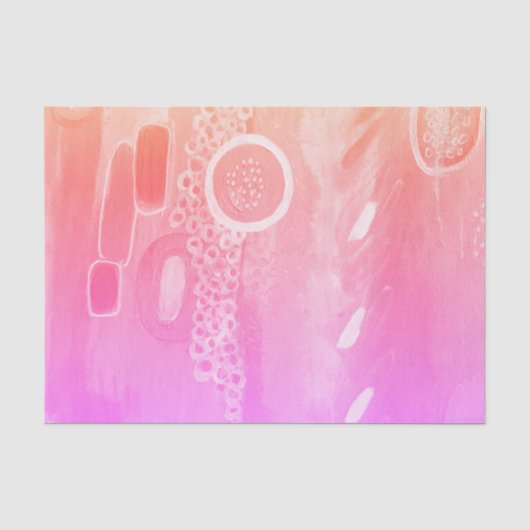ピンク数々の色抽象芸術アートティッシュペーパー 薄葉紙 (正面)
