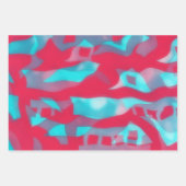 ピンク数々の色抽象芸術アートラッピングクラフト紙 ラッピングペーパーシート (正面2)