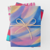 ピンク数々の色抽象芸術アートラッピングクラフト紙 ラッピングペーパーシート (インサイチュ)