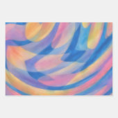 ピンク数々の色抽象芸術アートラッピングクラフト紙 ラッピングペーパーシート (正面)