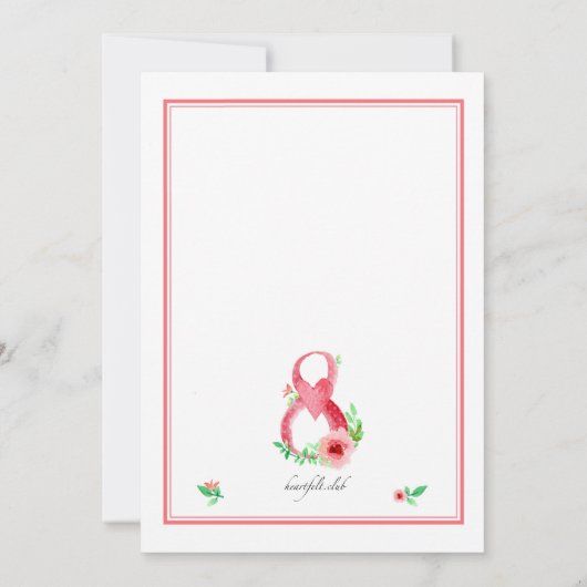 ピンク数字8招待状 招待状 (裏面)