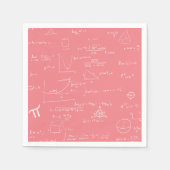 ピンク数学の数式と数式のパーティー スタンダードカクテルナプキン (正面)