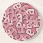 ピンク文字 コースター (正面)