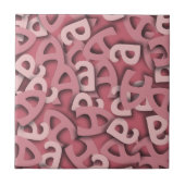 ピンク文字 タイル (正面)