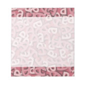 ピンク文字 ノートパッド (正面)