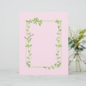 ピンク文房具上のアイビーフレーム (スタンド正面)