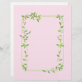 ピンク文房具上のアイビーフレーム (正面/裏面)