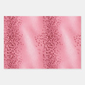 ピンク斑点ピンクレザールック ラッピングペーパーシート (正面)