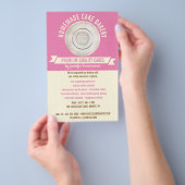 ピンク料理カスタムロゴベーカリー チラシ (ハンドル)