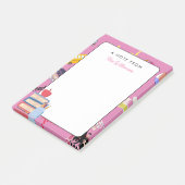 ピンク新学期Aノート先生かわいい ポストイット (アングル)