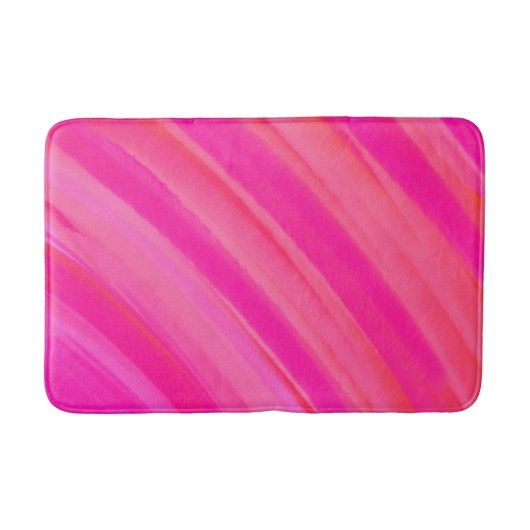 ピンク旋回抽象芸術 バスマット (正面)