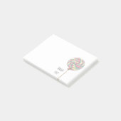 ピンク旋回棒つきキャンデー後の注意 ポストイット (アングル)