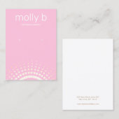 ピンク日が差すことイヤリングジュエリー表示ホルダー 名刺 (正面/裏面)