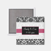 ピンク日付マグネットを保存 マグネット (正面/裏面)