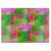 ピンク日光の抽象芸術の色彩の鮮やかな黄色 カッティングボード (正面)