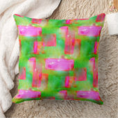 ピンク日光の抽象芸術の色彩の鮮やかな黄色 クッション (ブランケット)