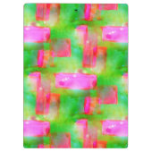 ピンク日光の抽象芸術の色彩の鮮やかな黄色 クリップボード (裏面)