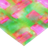 ピンク日光の抽象芸術の色彩の鮮やかな黄色 テーブルクロス (アングル)