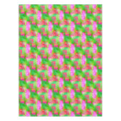 ピンク日光の抽象芸術の色彩の鮮やかな黄色 テーブルクロス (正面)