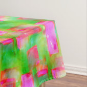 ピンク日光の抽象芸術の色彩の鮮やかな黄色 テーブルクロス (インサイチュ)