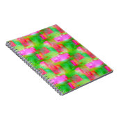 ピンク日光の抽象芸術の色彩の鮮やかな黄色 ノートブック (右側)