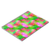 ピンク日光の抽象芸術の色彩の鮮やかな黄色 ノートブック (左側)