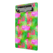 ピンク日光の抽象芸術の色彩の鮮やかな黄色 ミニクリップボード (アングル2)