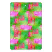 ピンク日光の抽象芸術の色彩の鮮やかな黄色 ミニクリップボード (裏面)