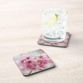 ピンク日本のさくらんぼ花 コースター (右側)