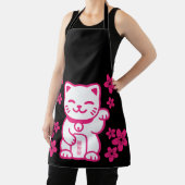 ピンク日本のの招き猫 エプロン (インサイチュ)