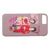 ピンク日本のの着物が可愛い芸者アート Case-Mate iPhoneケース (裏面(横))