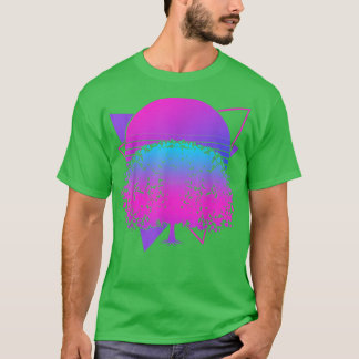 ピンク日本のの花桜90sアートVAPORWAVEチャー Tシャツ