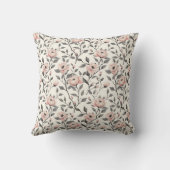 ピンク日本のスタイリッシュさくらんぼ花ヴィンテージ クッション (裏面)