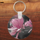 ピンク日本のソーサー・マグノリア キーホルダー (正面)