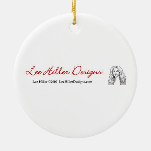 ピンク日本のソーサー・マグノリア セラミックオーナメント (裏面)