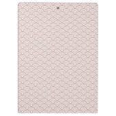 ピンク日本のパタパーソナライズされたーンの贈り物 クリップボード (裏面)