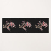 ピンク日本の桜さくらんぼブロッサムウォーター色 ヨガマット (正面(横))