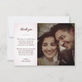 ピンク日本の桜さくらんぼ結婚の花 サンキューカード (裏面)