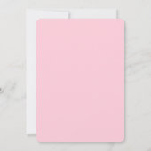 ピンク明るい赤紫色バラ植物性フローラ結婚ズ 招待状 (裏面)