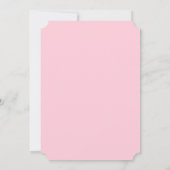 ピンク明るい赤紫色バラ植物性フローラ結婚ズ 招待状 (裏面)