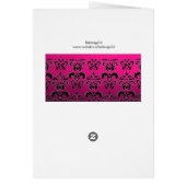 ピンク明るい赤紫色パープルブラックダマステーブルシーティング (裏面)