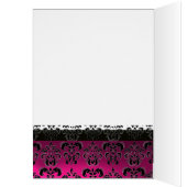 ピンク明るい赤紫色パープルブラックダマステーブルシーティング (内側 (左))